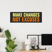 言い訳に合わない感動的 ポスター (ホームオフィス)