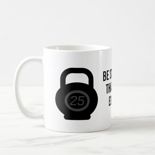 言い訳のフィットネスより強くやる気を起こさせるなる コーヒーマグカップ (左)