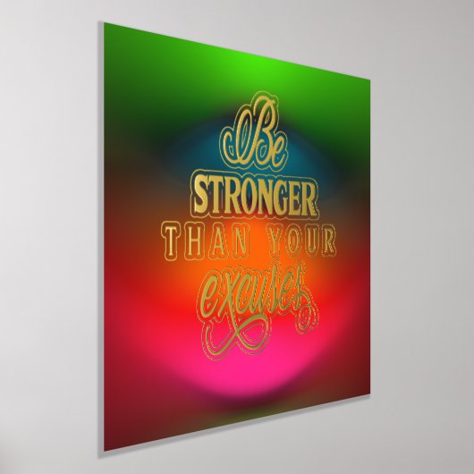 言い訳の抽象芸術より強カラフルい 箔ポスター (レイダウン)