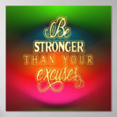 言い訳の抽象芸術より強カラフルい 箔ポスター (正面)