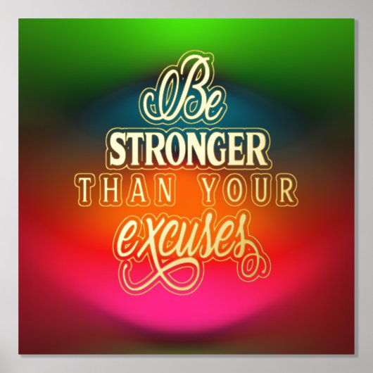 言い訳の抽象芸術より強カラフルい 箔ポスター (正面)