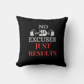 言い訳はただの結果 – やる気を起こさせるフィットネスの略奪 クッション (正面)