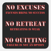 言い訳はない。 スクエアシール (正面)