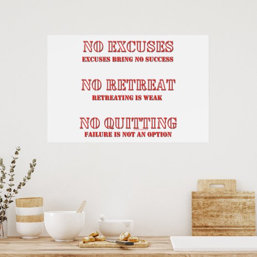 言い訳はない。 ポスター (キッチン)