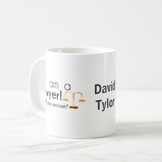 言い訳は? コーヒーマグカップ (正面左)