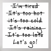 言い訳は…行こう ポスター (正面)