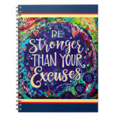 言い訳よりも強いインスピリシティ勇気付けられる ノートブック (正面)