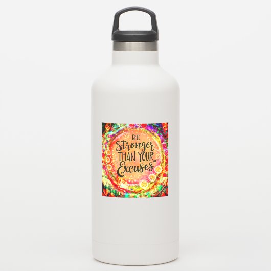 言い訳より強い勇気付けられる シール (ウォーターボトル)