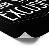 言い訳より強い感動的引用文white.pn ポスター (角)