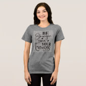 言い訳より強い トライブレンドTシャツ (正面全面)