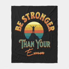 言い訳より強い フリースブランケット