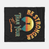 言い訳より強い フリースブランケット (正面(横))