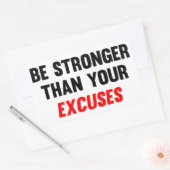 言い訳より強い 長方形シール (封筒)