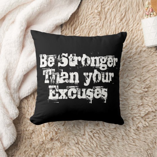 言い訳より強くしなさい感動的。 クッション (ブランケット)