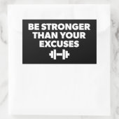 言い訳より強くなれ – トレーニング動機 長方形シール (バッグ)