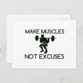 言い訳をしない筋肉を作る ポストカード (正面/裏面)