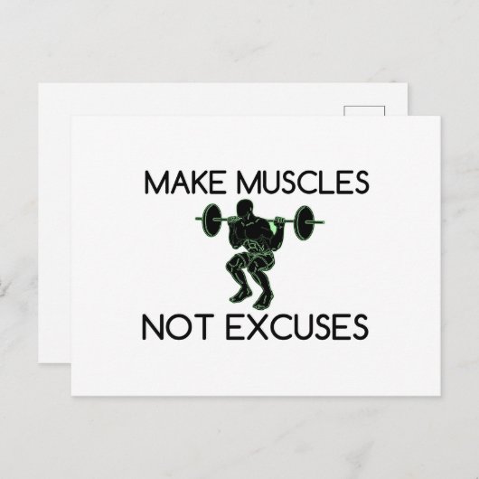 言い訳をしない筋肉を作る ポストカード (正面/裏面)