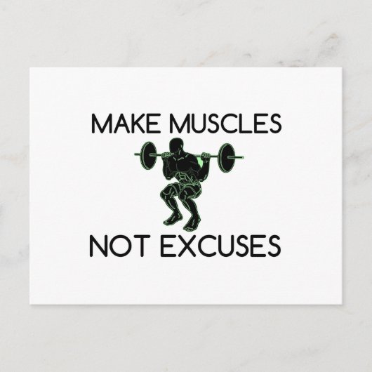 言い訳をしない筋肉を作る ポストカード (正面)