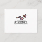 言い訳をする女性を特徴とする強いスポーツをしなさい。 名刺 (正面)