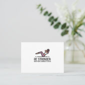 言い訳をする女性を特徴とする強いスポーツをしなさい。 名刺 (スタンド正面)