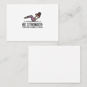 言い訳をする女性を特徴とする強いスポーツをしなさい。 名刺 (正面/裏面)