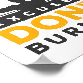 言い訳を燃やさないカロリーのジムフィットネス動機 ポスター (角)