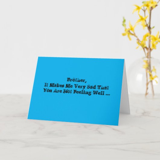 言い訳を聞け、黒い青い服を着た弟に。 カード (黄色い花)