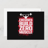 言い訳ゼロの筋肉を構築 ポストカード (正面/裏面)