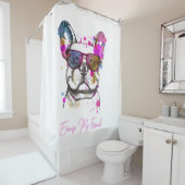 言い訳フランスのおもしろいフランスのだ シャワーカーテン (インサイチュ)