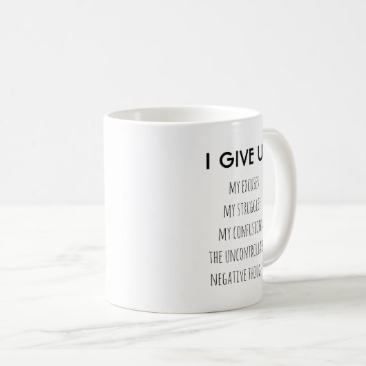 言い訳与えのコーヒーマグ コーヒーマグカップ (正面右)