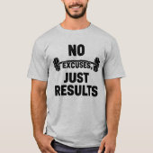 言い訳禁止 結果を出すジム Tシャツ (正面)