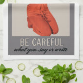 言い、書く何を注意して下さい キッチンタオル (折り畳み)