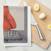 言い、書く何を注意して下さい キッチンタオル (四つ折り)