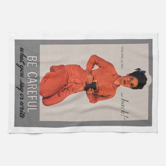 言い、書く何を注意して下さい キッチンタオル (横)