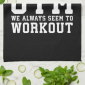 言うおもしろいなトレーニング私は体育館と決して分割しません キッチンタオル (折り畳み)