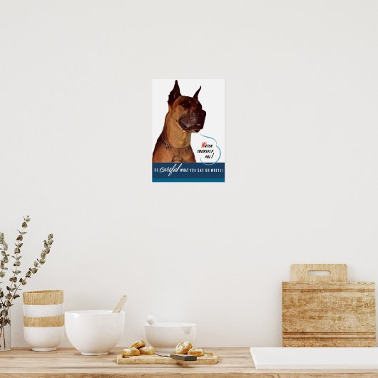 言うことには気を付け書ろ ポスター (キッチン)