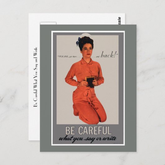 言うことに気を付け書て ポストカード (正面/裏面)