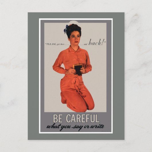 言うことに気を付け書て ポストカード (正面)