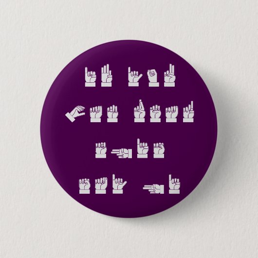 言うためにこんにちは#これを読むことができればASL 缶バッジ (正面)