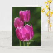 言うだけだよ。....初めまして カード (黄色い花)