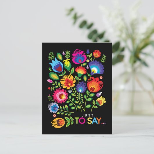 言うだけで…カスタマイズ可能な民俗絵はがき ポストカード (スタンド正面)