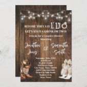 言うまでもなく、カップルで西の国にシャワー 招待状 (正面/裏面)