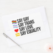 言うゲイ言うトランス言う愛は平等と言う 長方形シール (封筒)