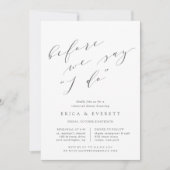 言う前に |リハーサルディナー招待状 招待状 (正面)