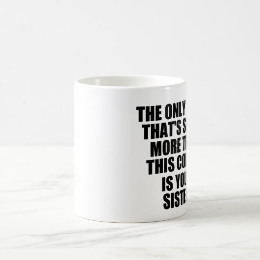 言う笑わされるなコーヒー悪いコーヒー対姉妹 コーヒーマグカップ (中央)
