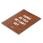 言えないこと言ってたのおもしろいパーソナライズされた ノートブック (左側)