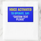 言え… ?カスタムVoice Activatedステッカー 長方形シール (バッグ)