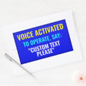 言え… ?カスタムVoice Activatedステッカー 長方形シール (封筒)
