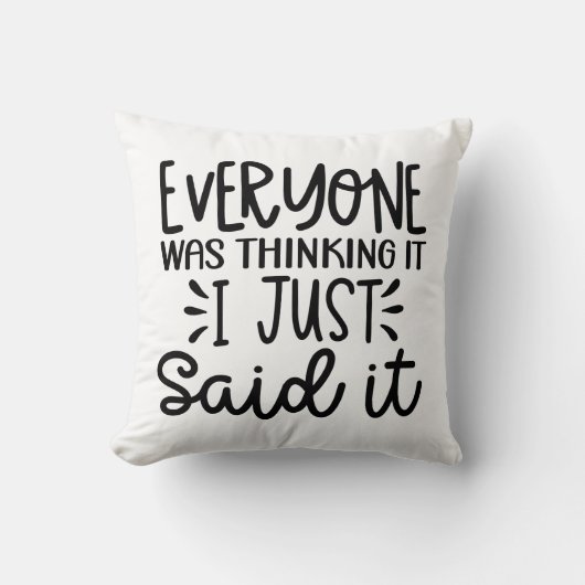 言おもしろいったばかりだ クッション (正面)