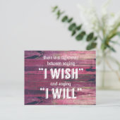 言って私はやる気を起こさせるな感動的 ポストカード (スタンド正面)